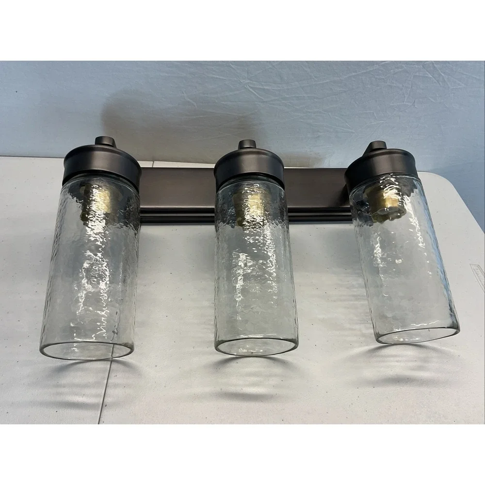 POTTERY BARN Triple Bathroom Sconce Vanity‎ Light Oil rubbed bronze 20